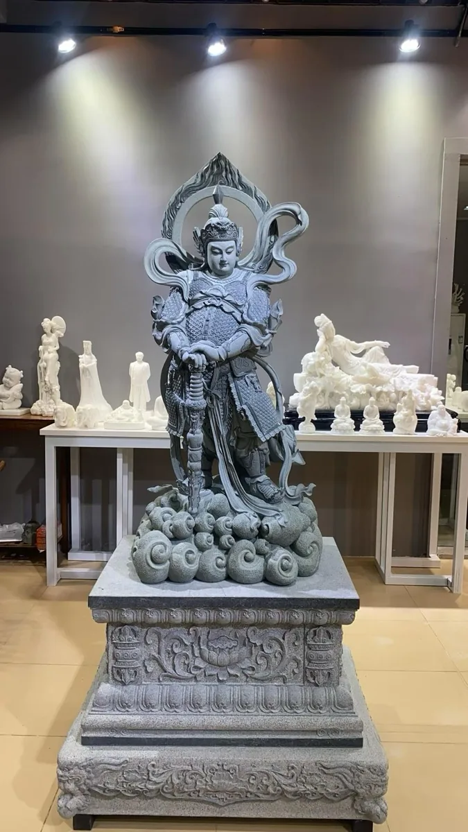 Guardian and pedestal, finished